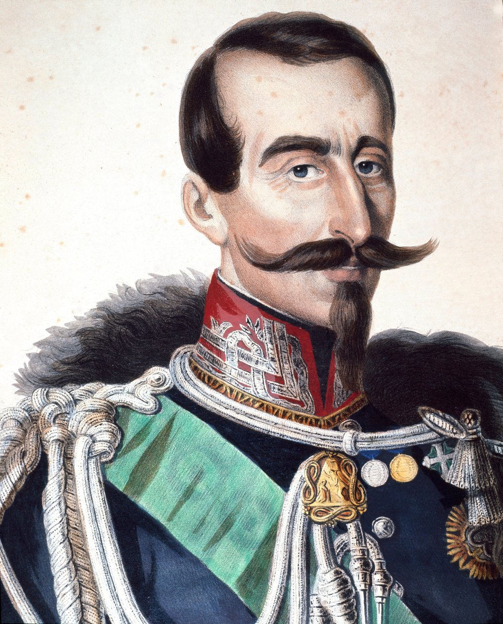 Portrett av Alfonso Ferrero, Marquis de La Marmora (1804-1878), italiensk general og politiker av Unknown artist