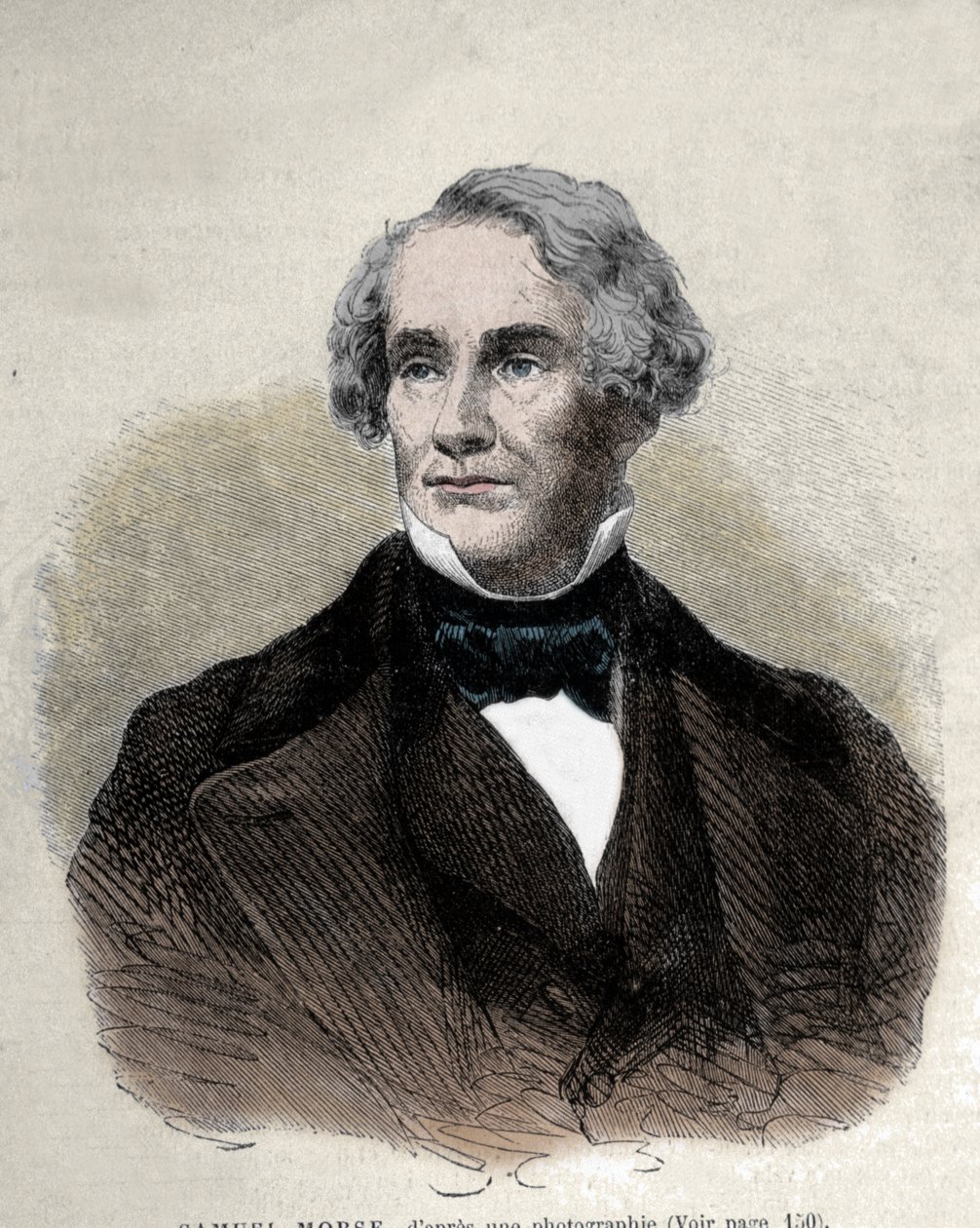 Portrett av den amerikanske oppfinneren Samuel Finley Breese Morse (1791-1872). av Unknown artist