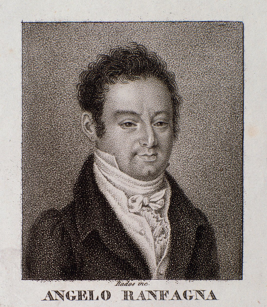 Portrett av Angelo Ranfagna (gravering) av Unknown artist