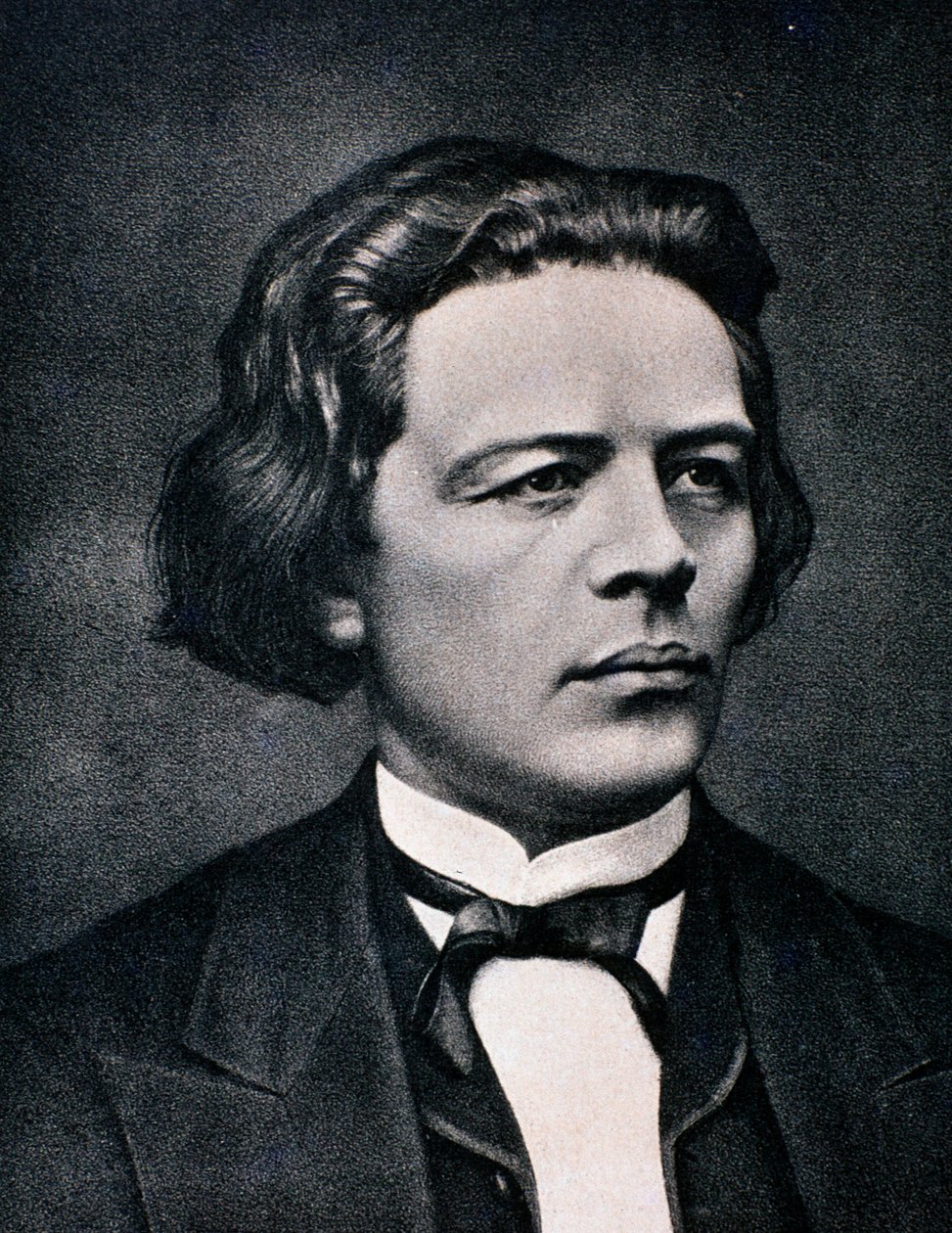 Portrett av Anton Rubinstein (gravering) av Unknown artist