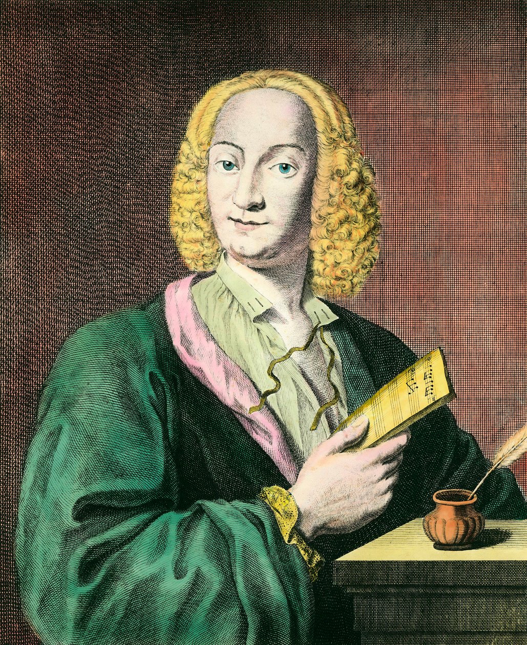 Portrett av Antonio Vivaldi (1678-1741), italiensk komponist. Gravering fra 1700-tallet. Privat samling av Unknown artist