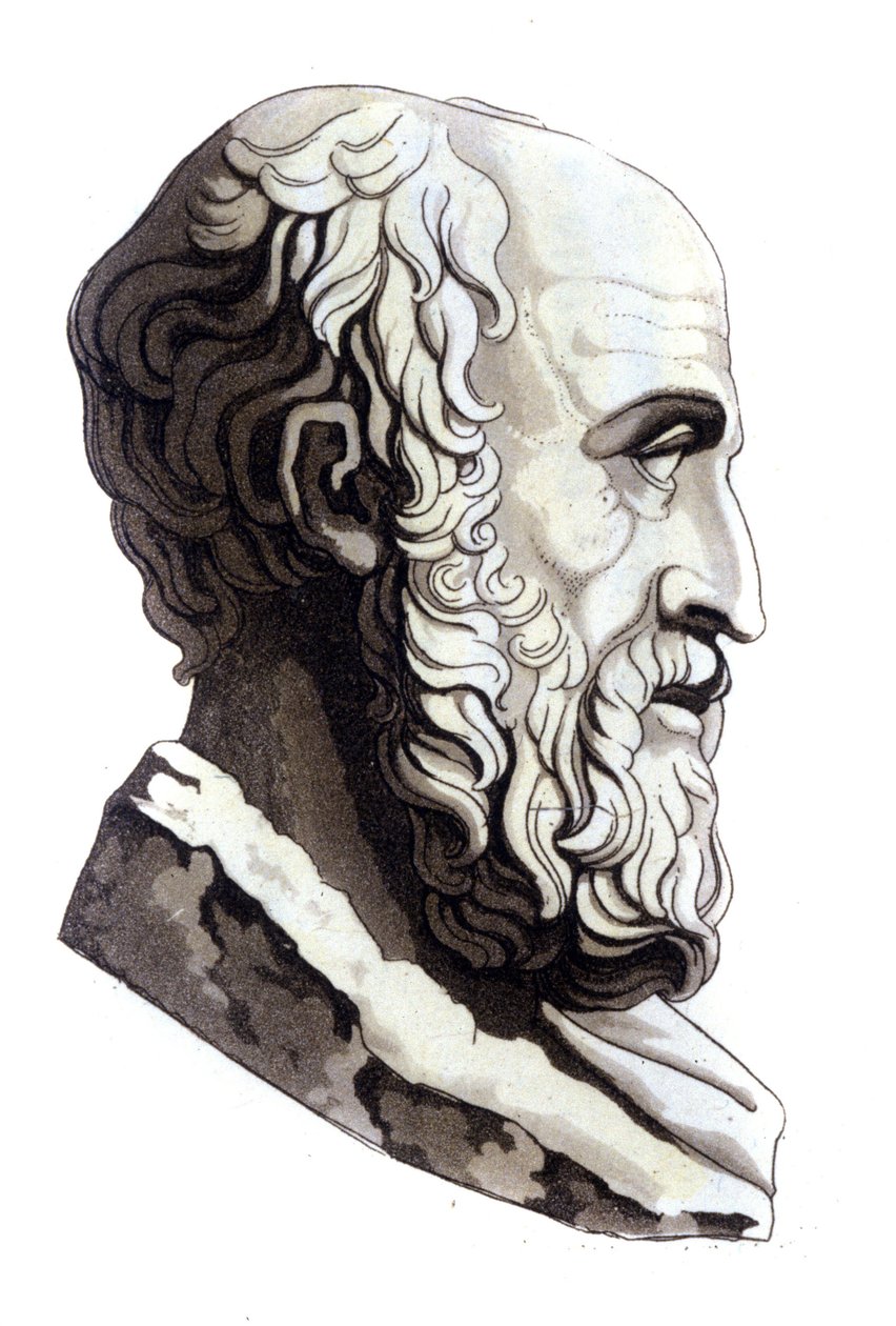 Portrett av loftstaler Lysias (440-380 f.Kr.). av Unknown artist