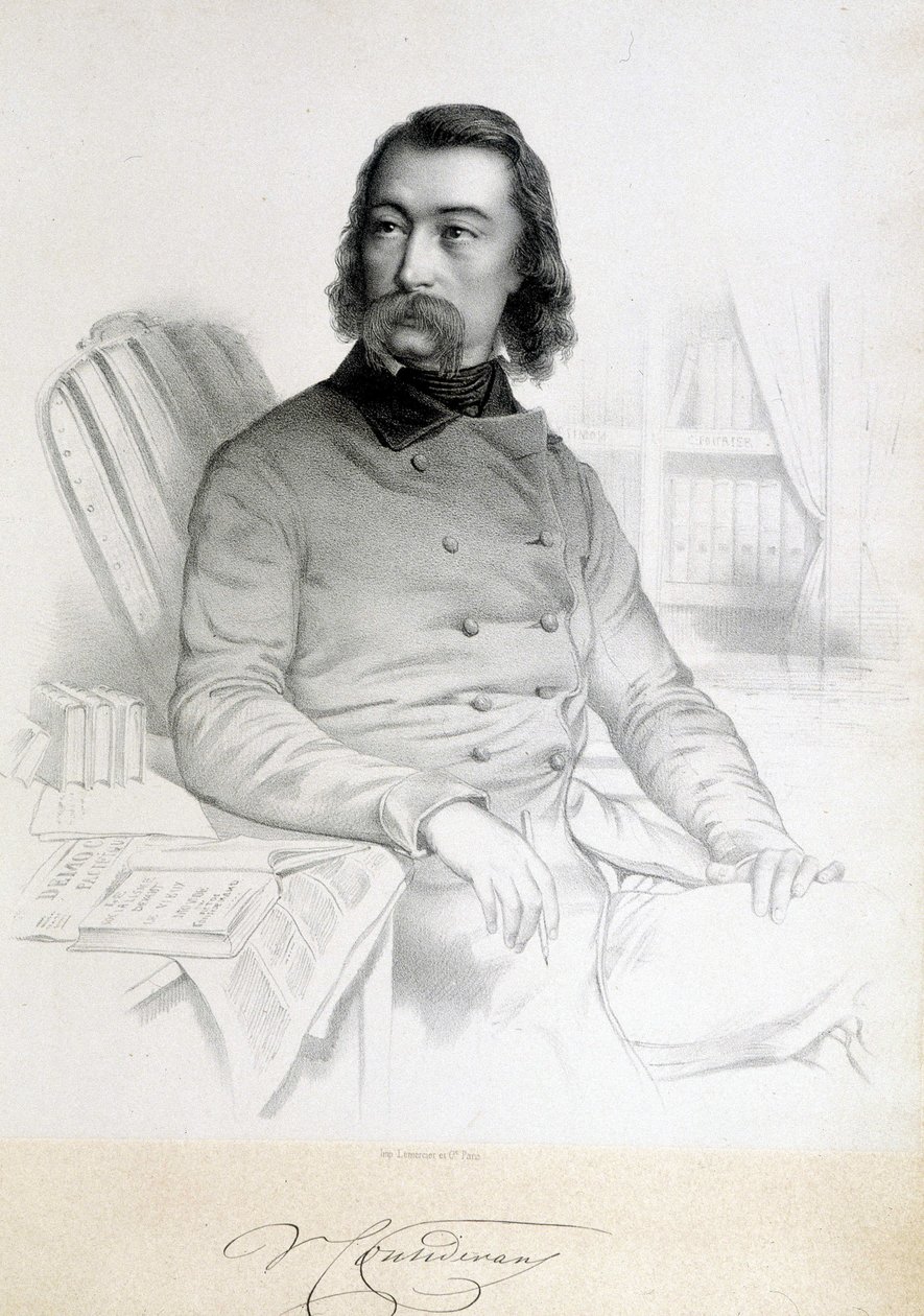 Portrett av Barthelemy Prosper Enfantin, kjent som Father Enfantin (1796-1864), Saint Simonien (Saint Simonien) av Unknown artist