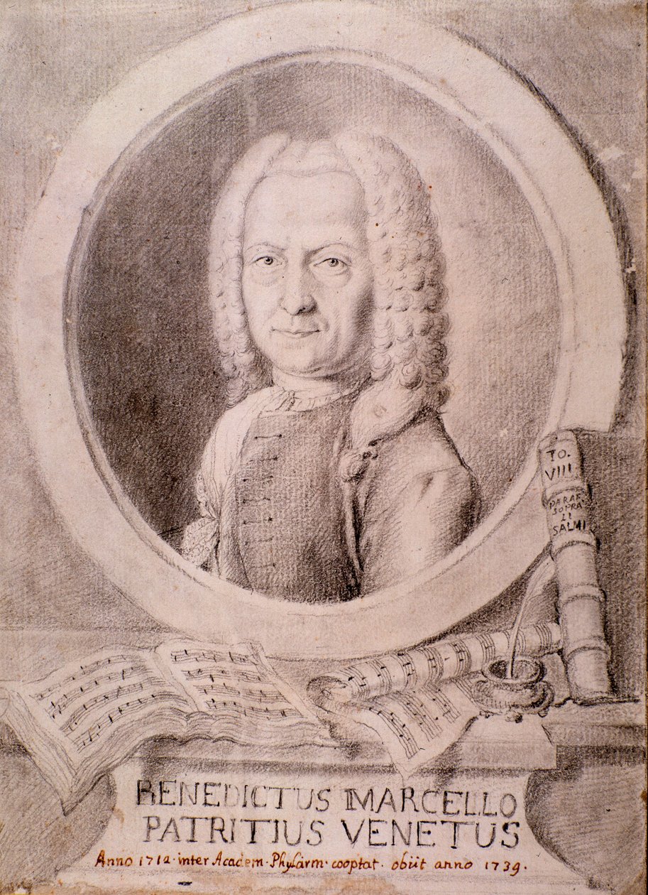 Portrett av Benedetto Marcello (tegning) av Unknown artist
