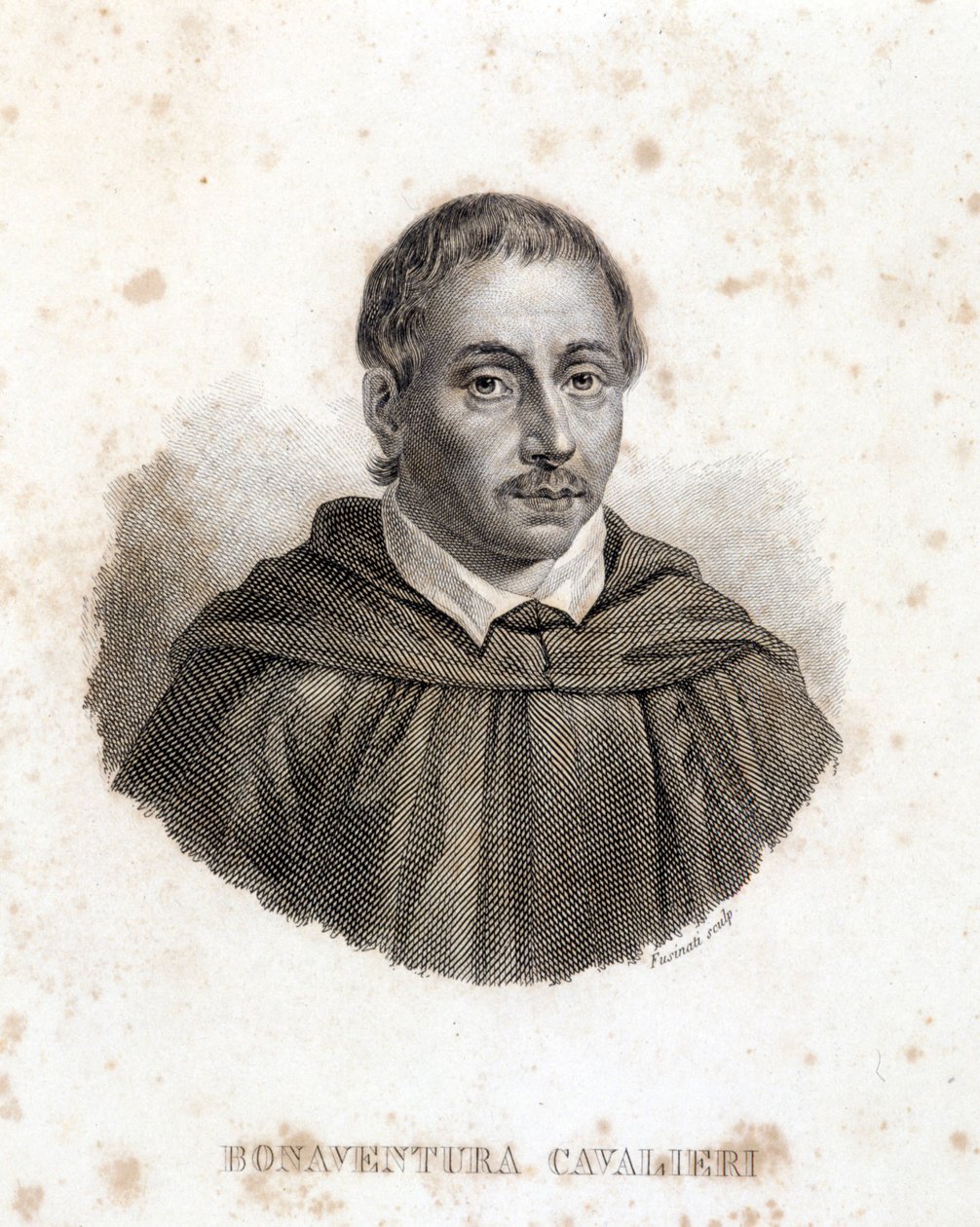 Portrett av Bonaventura Cavalieri. 1800-talls gravering. av Unknown artist