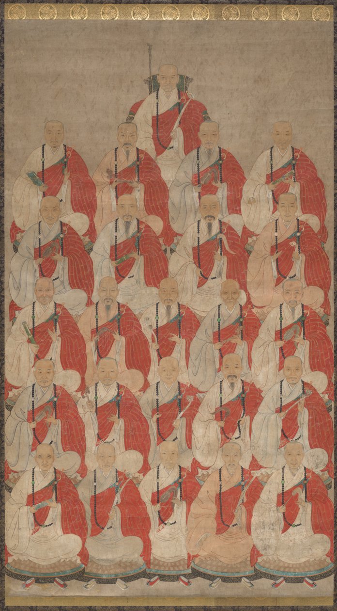 Portrett av buddhistiske munker fra Obaku-sekten av Unknown artist