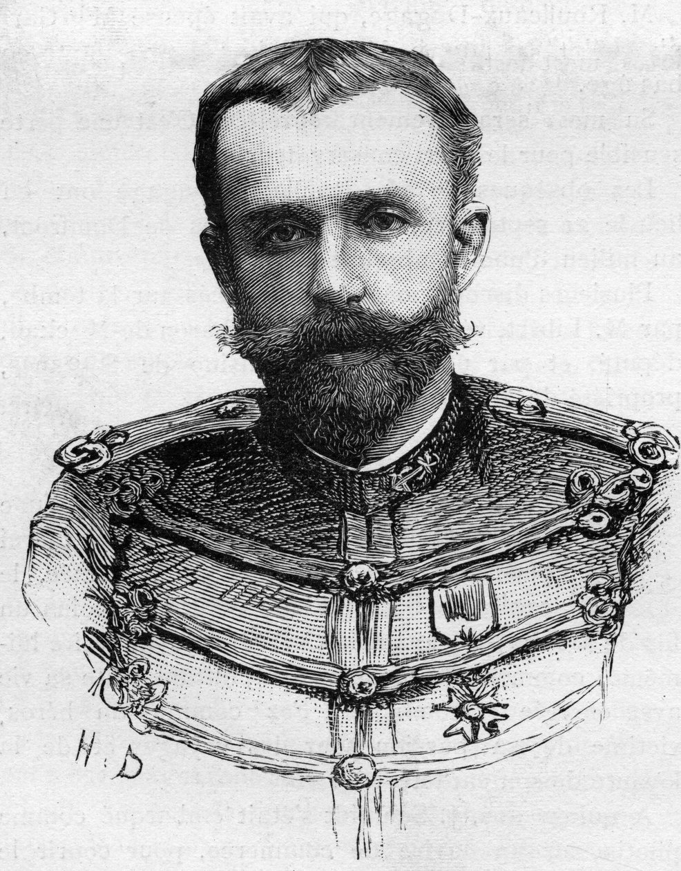 Portrett av kaptein Henry Pleigneur, døde i 1887 i en kanoulykke i Katabi. av Unknown artist