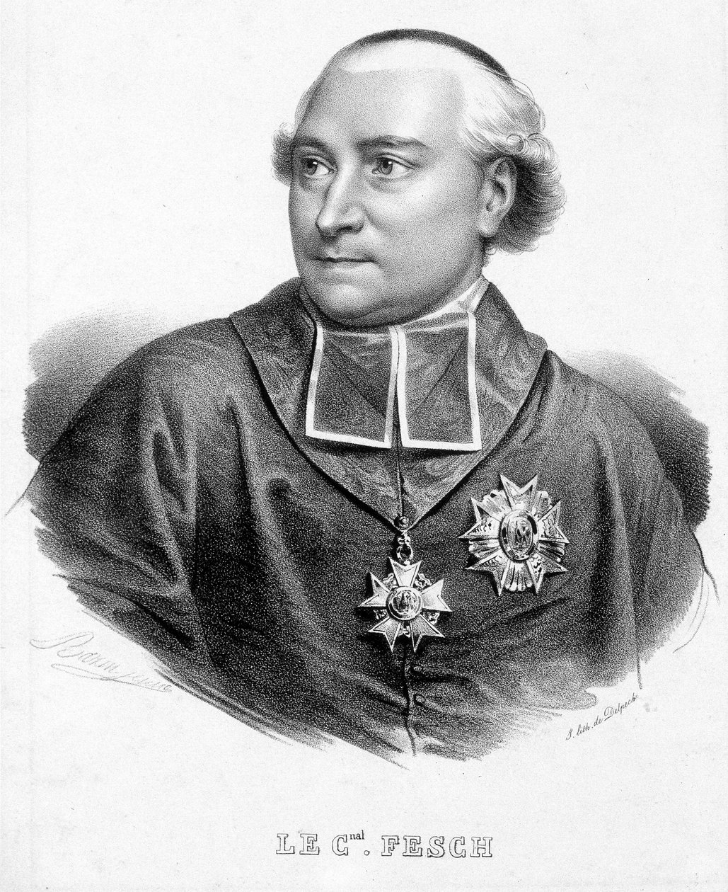 Portrett av kardinal Joseph Fesch, onkel til Napoleon Bonaparte (1763-1839). av Unknown artist