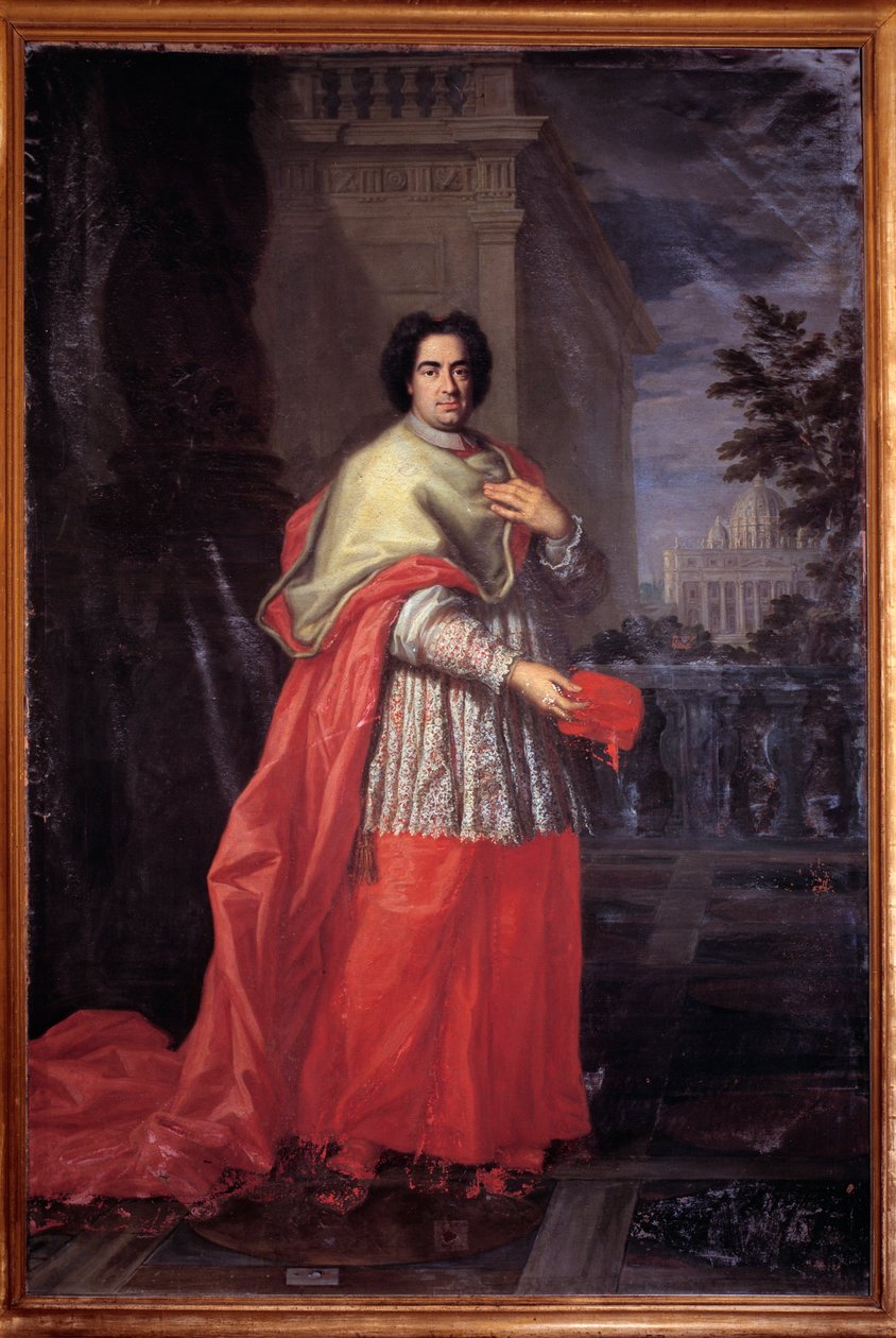 Portrett av kardinal Troiano Acquaviva fra Aragona (olje på lerret av Unknown artist