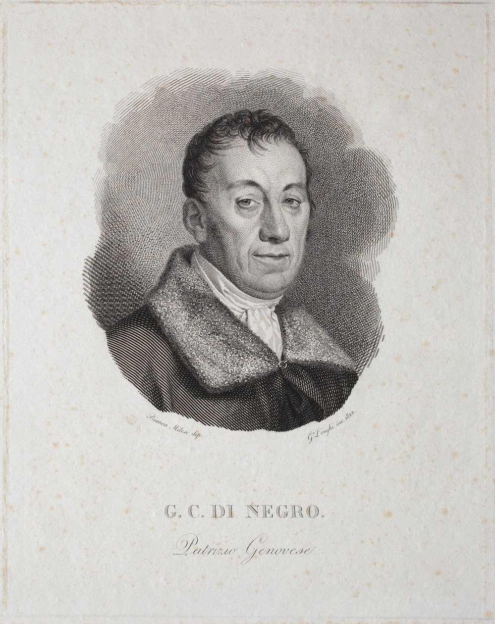 Portrett av Carlo Di Negro (gravering) av Unknown artist