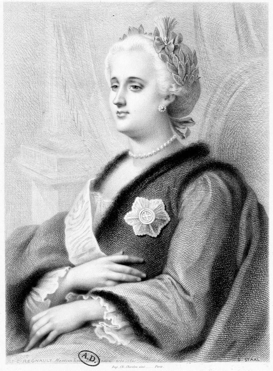 Portrett av Katarina II av Russland av Unknown artist
