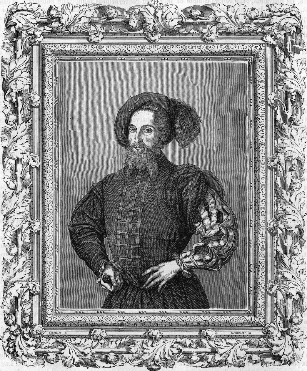 Portrett av Cesare (Cesar) Borgia (1475-1507). av Unknown artist