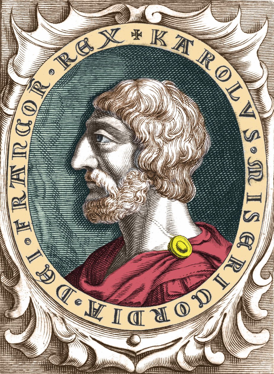 Portrait of Charlemagne or Charles I the Great (742 - 814) King of the Francs. av Unknown artist