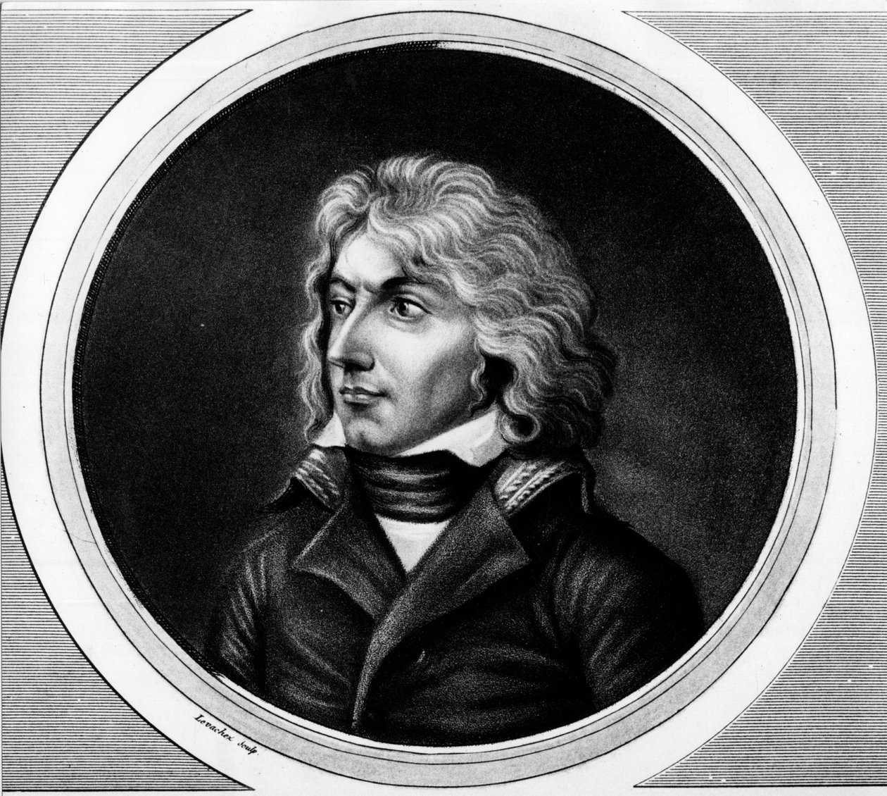 Portrett av Charles Jean - Baptiste Bernadotte (1763-1844), marechal av Frankrike, kong Charles XIV av Sverige og Norge. gravering i "" Komplett samling av historiske malerier fra den franske revolusjonen, i tre bind."" 1804. av Unknown artist