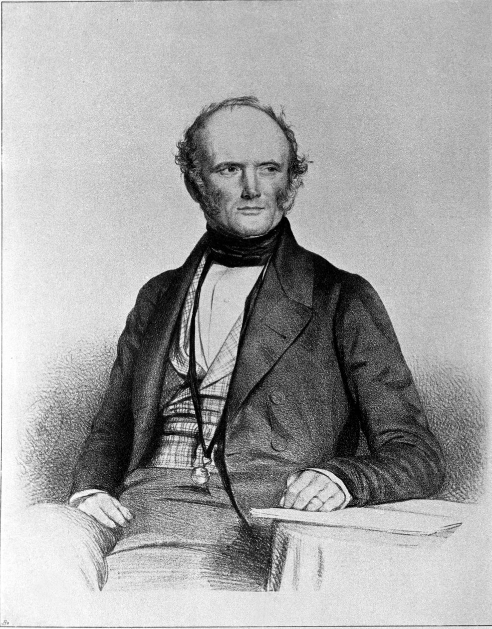 Portrett av Charles Lyell (1797 - 1875), skotsk geolog. av Unknown artist