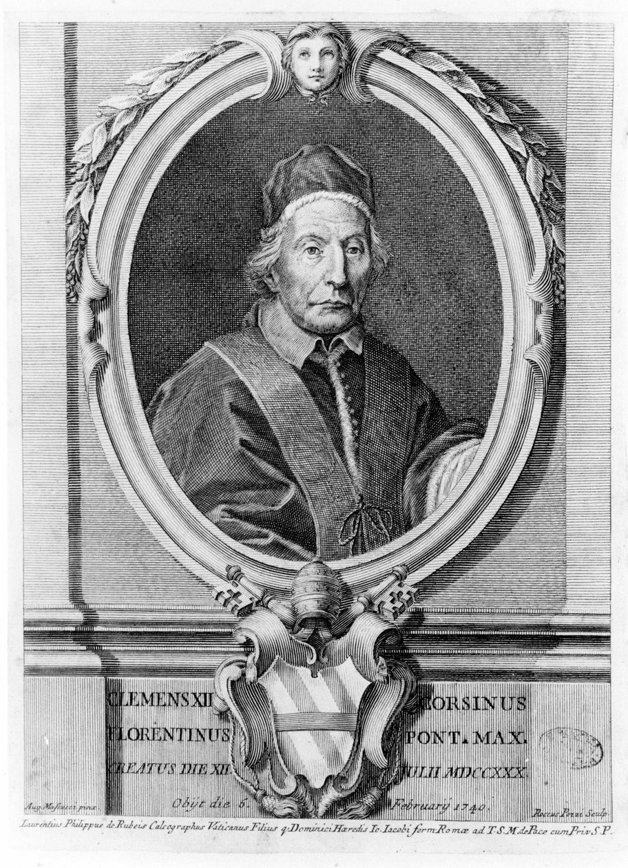 Portrett av Klemens XII (1652 - 1740). av Unknown artist