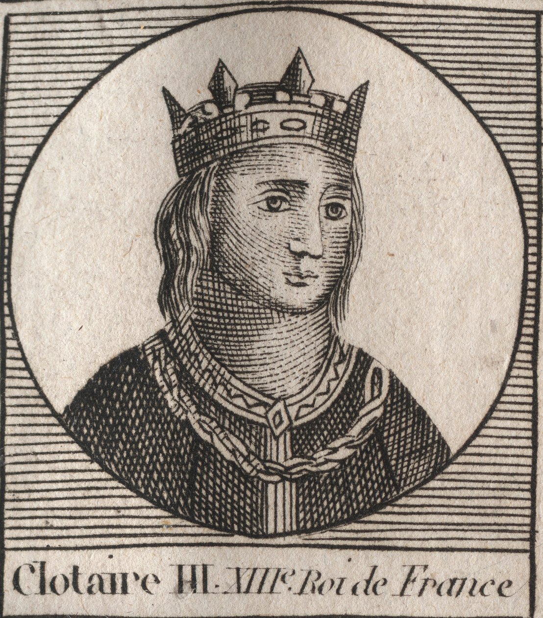 Portrett av Clothaire III av Unknown artist