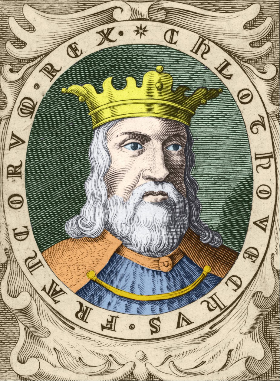 Portrait of Clovis I (v. 466 - 511) King of the Francs. av Unknown artist