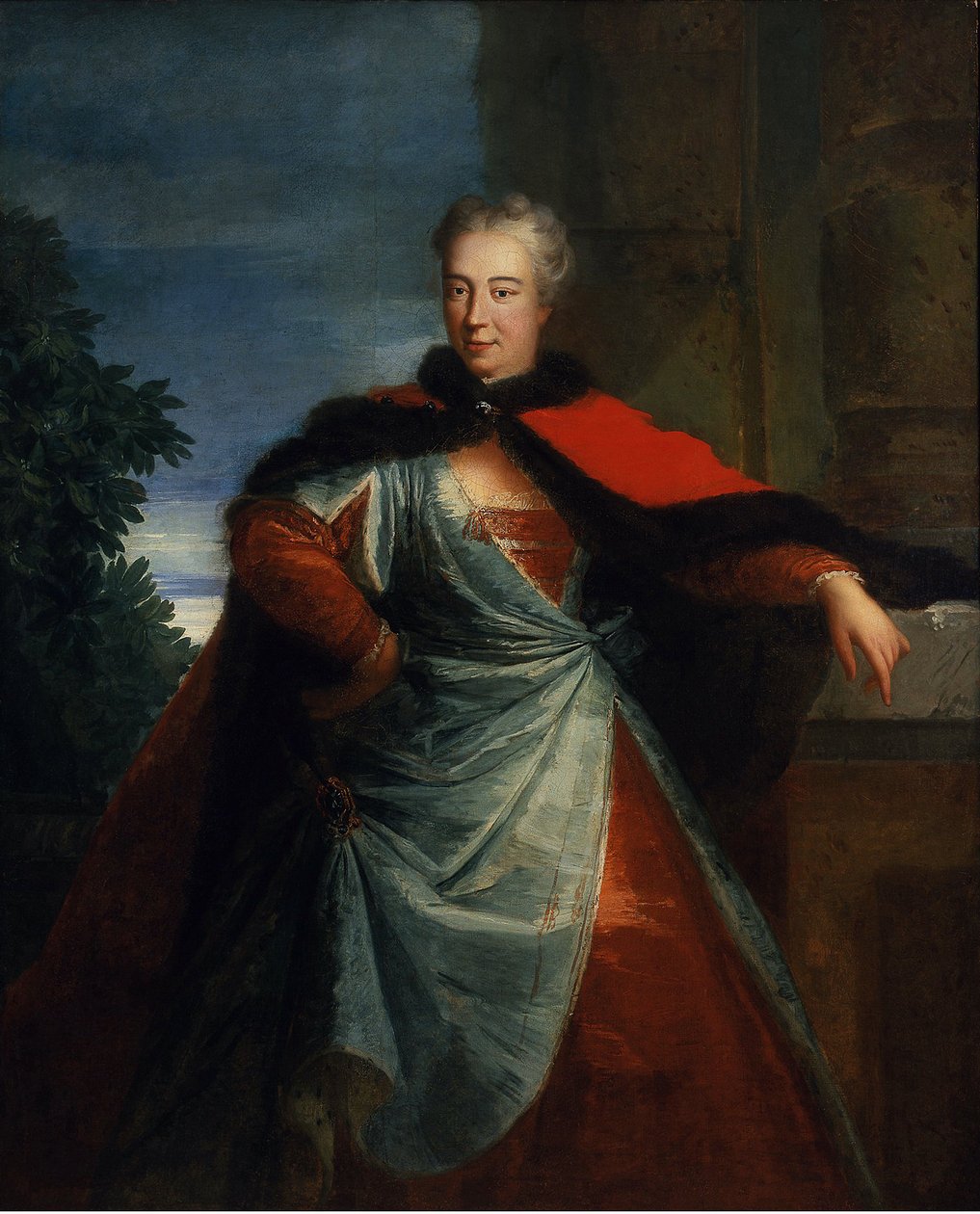 Portrett av grevinne Elzbieta Helena Sieniawska (1669-1729), født Lubomirska, anonym. Olje på lerret, størrelse: 160x129, første tredjedel av 1700-tallet, Muzeum Narodowe, Warszawa av Unknown artist