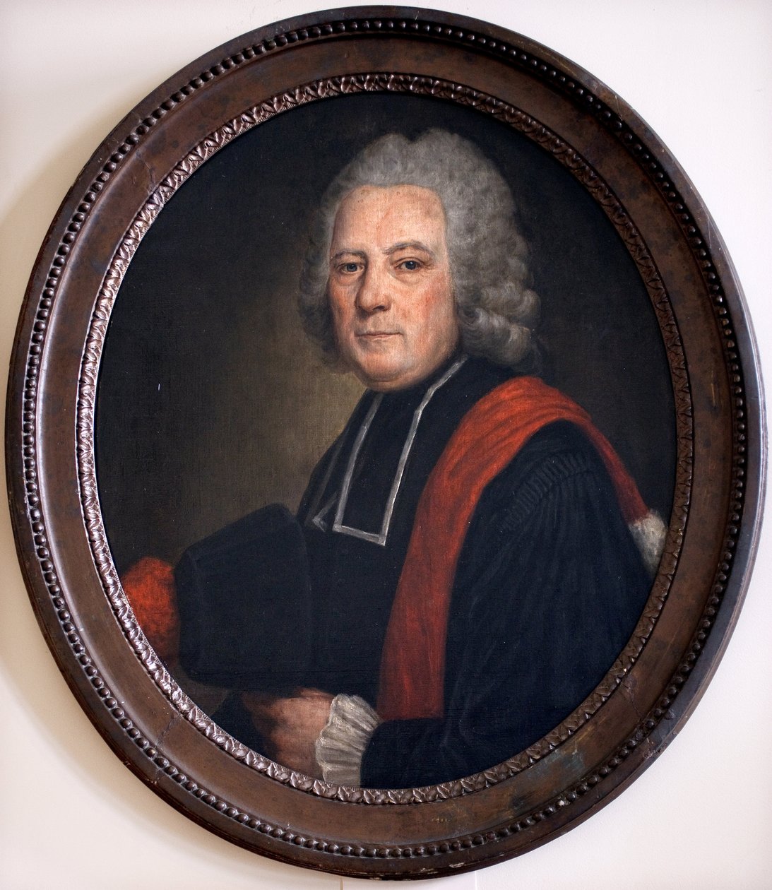 Portrett av Dr. Pierre Bourgeois. Lege ved Hotel Dieu i Beaune. Anonymt maleri, olje på lerret av Unknown artist