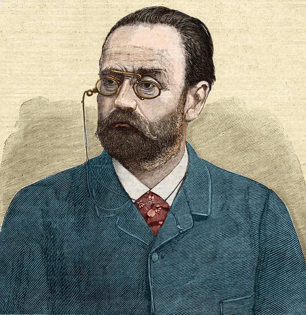 Portrait of Emile Zola (1840-1902) French writer. av Unknown artist