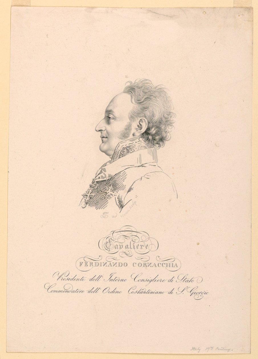 Portrett av Ferdinando Cornacchia av Unknown artist