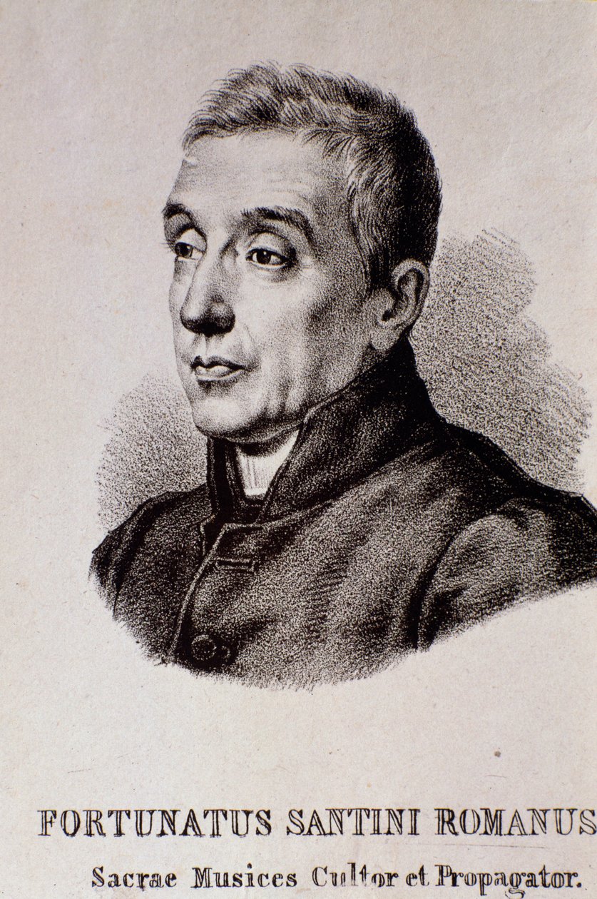Portrett av Fortunato Santini (gravering) av Unknown artist