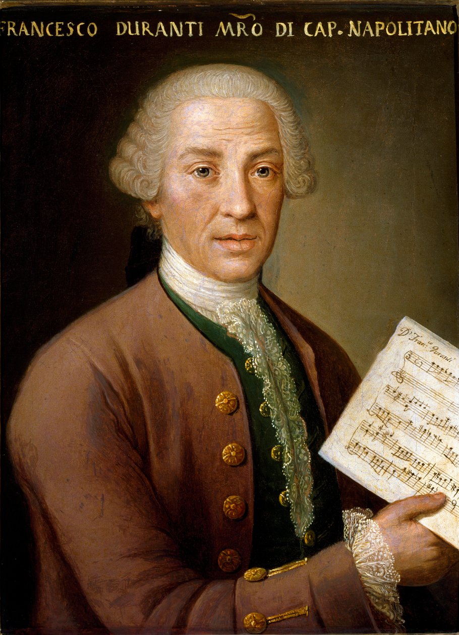Portrett av Francesco Durante (1684-1755), organist og mester i det napolitanske kapellet Anonym maleri. Bologna fra 1700-tallet, Civic Musical Bibliographic Museum av Unknown artist