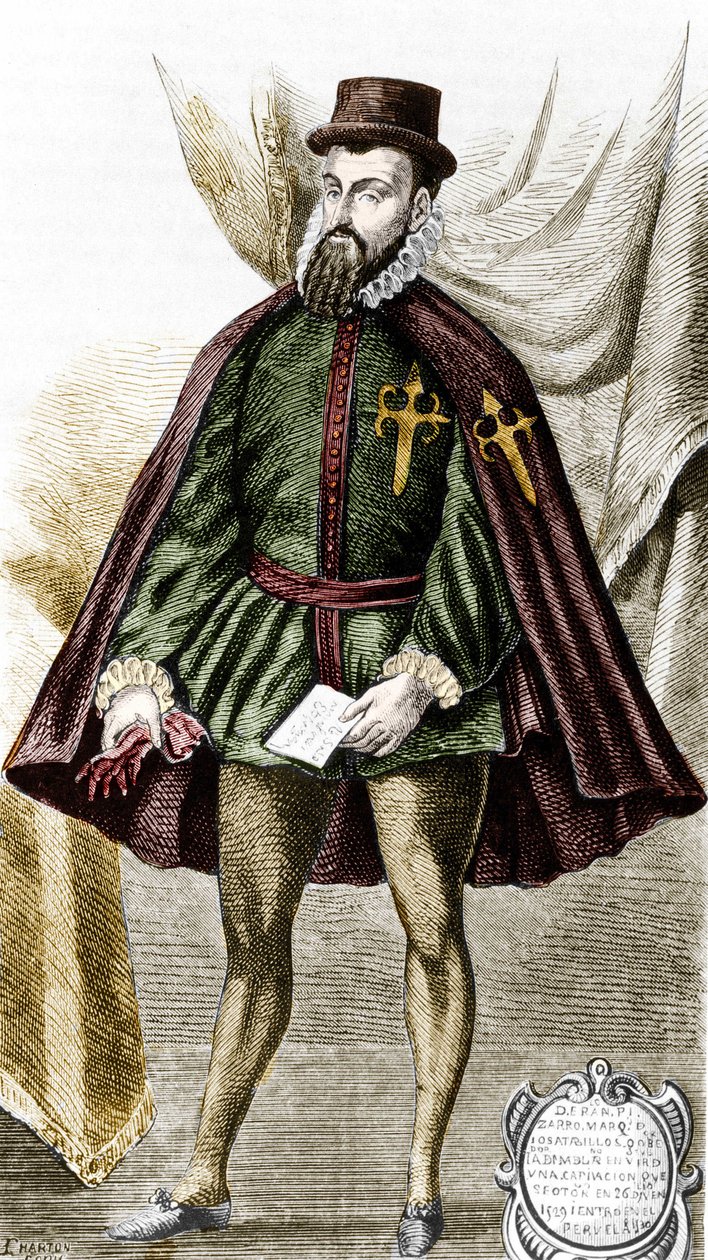Portrett av Francisco Pizarro (fr. Francois Pizarre av Unknown artist