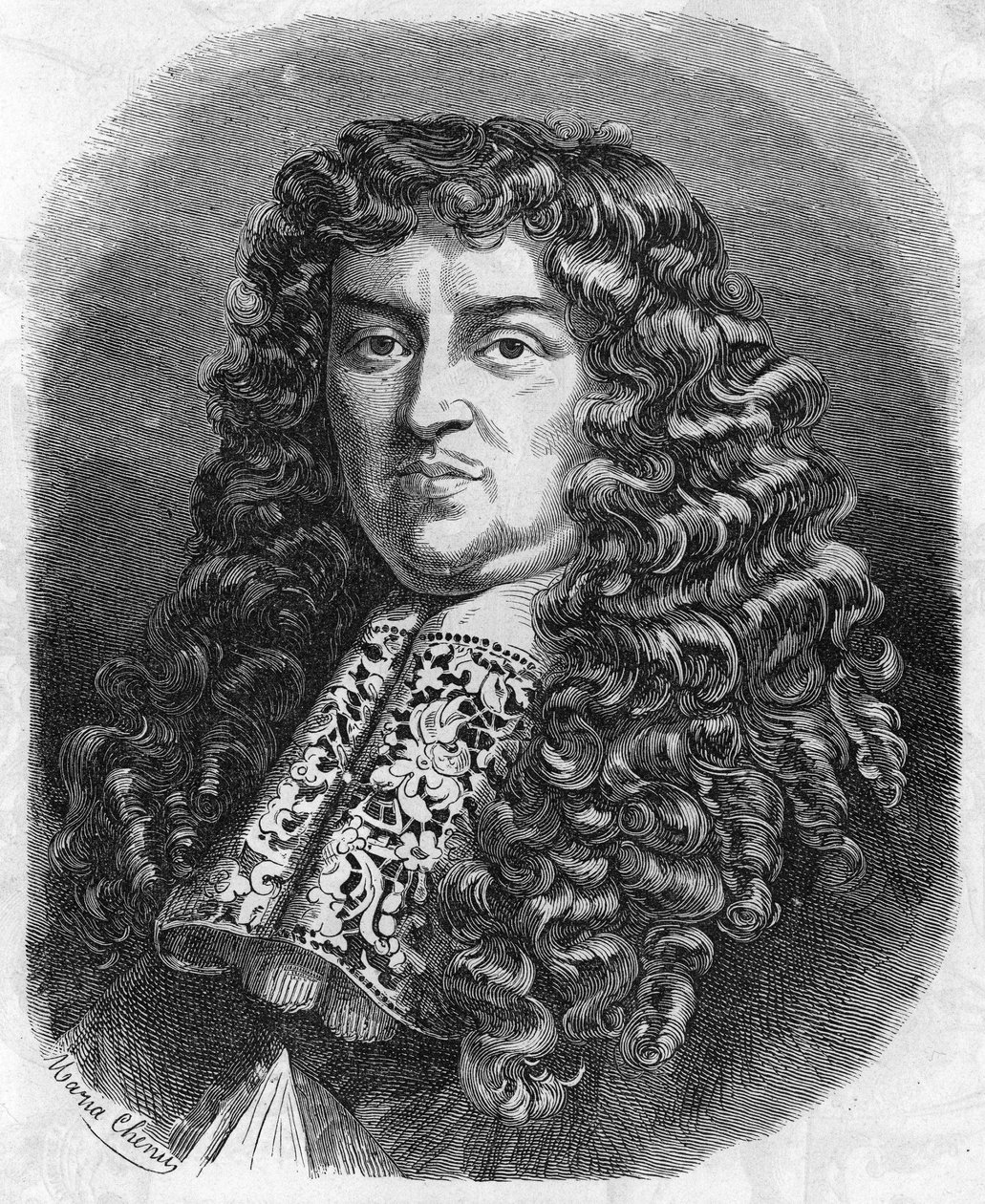 Portrett av François Michel Le Tellier, Marquis de Louvois (1639 - 1691), fransk politiker. av Unknown artist
