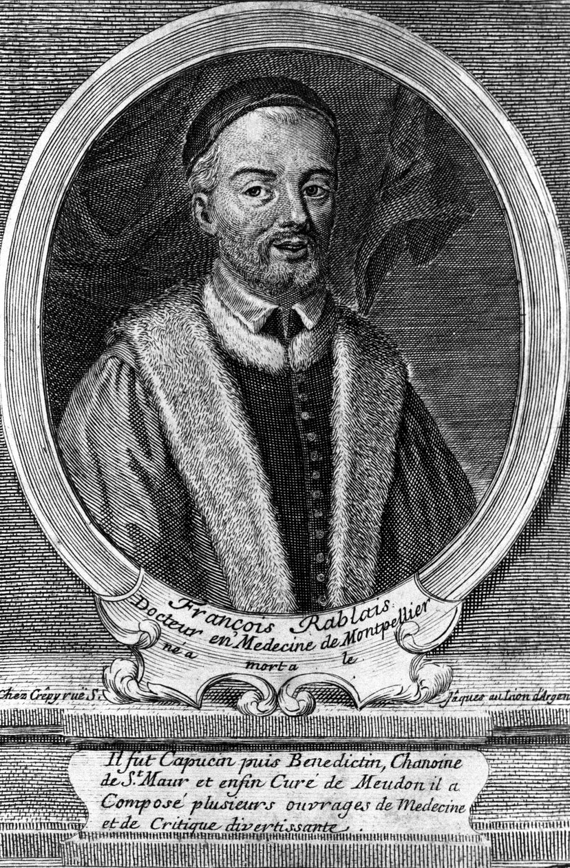 Portrett av François Rabelais (1495 - 1553), fransk forfatter. av Unknown artist