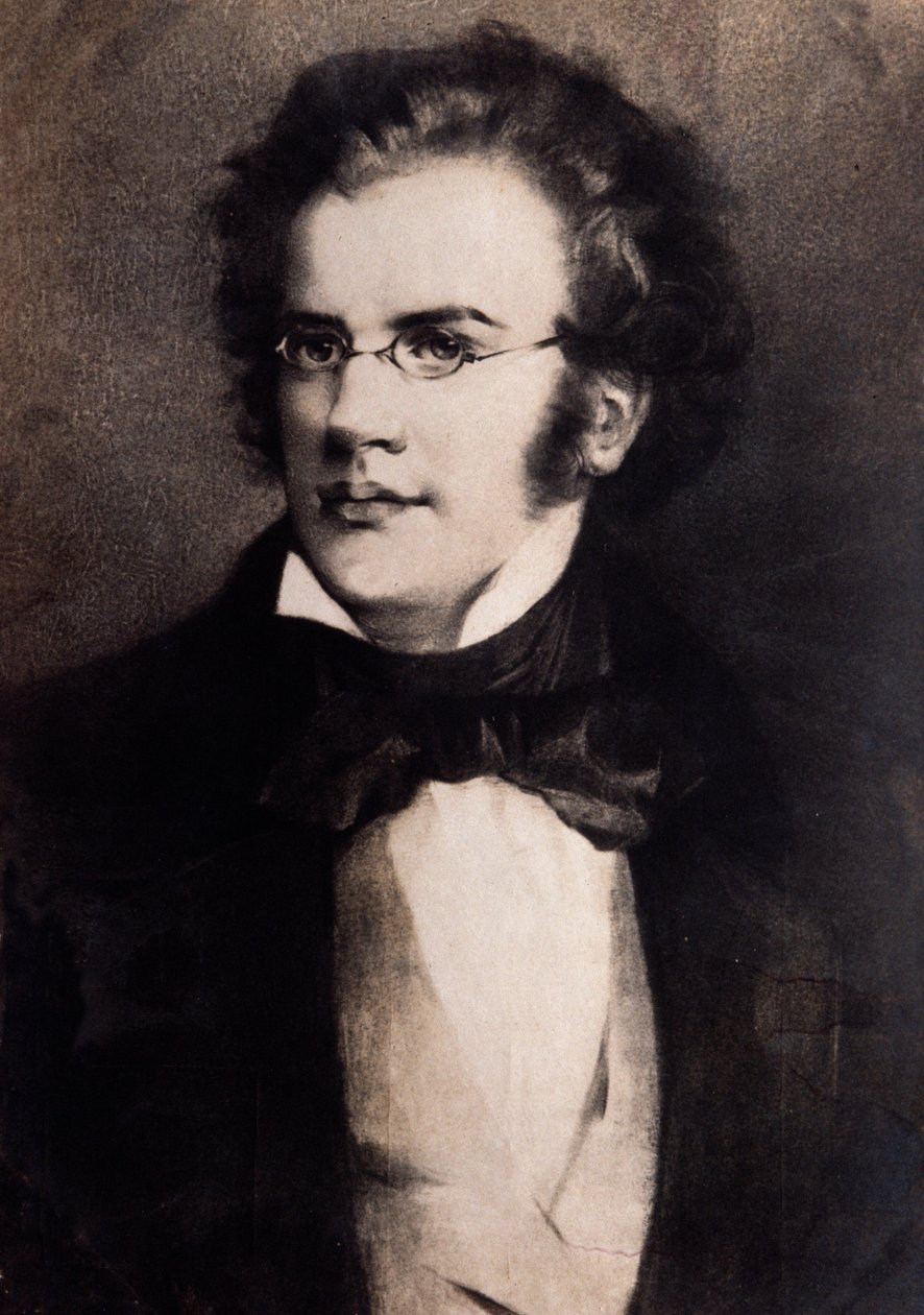Portrett av Franz Schubert (gravering) av Unknown artist