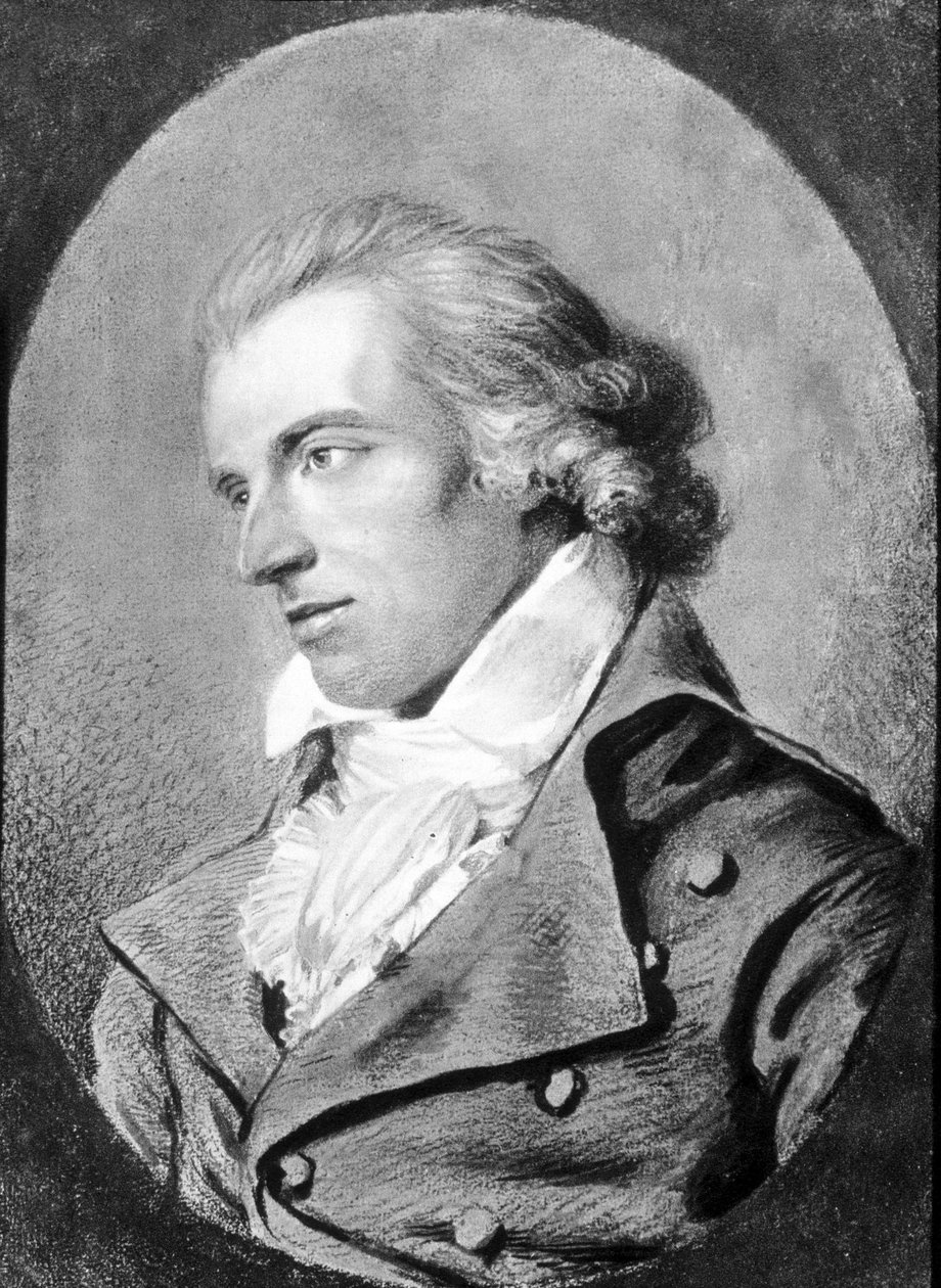 Portrett av Friedrich von Schiller (1759 - 1805). sd. 1800-tallet. av Unknown artist
