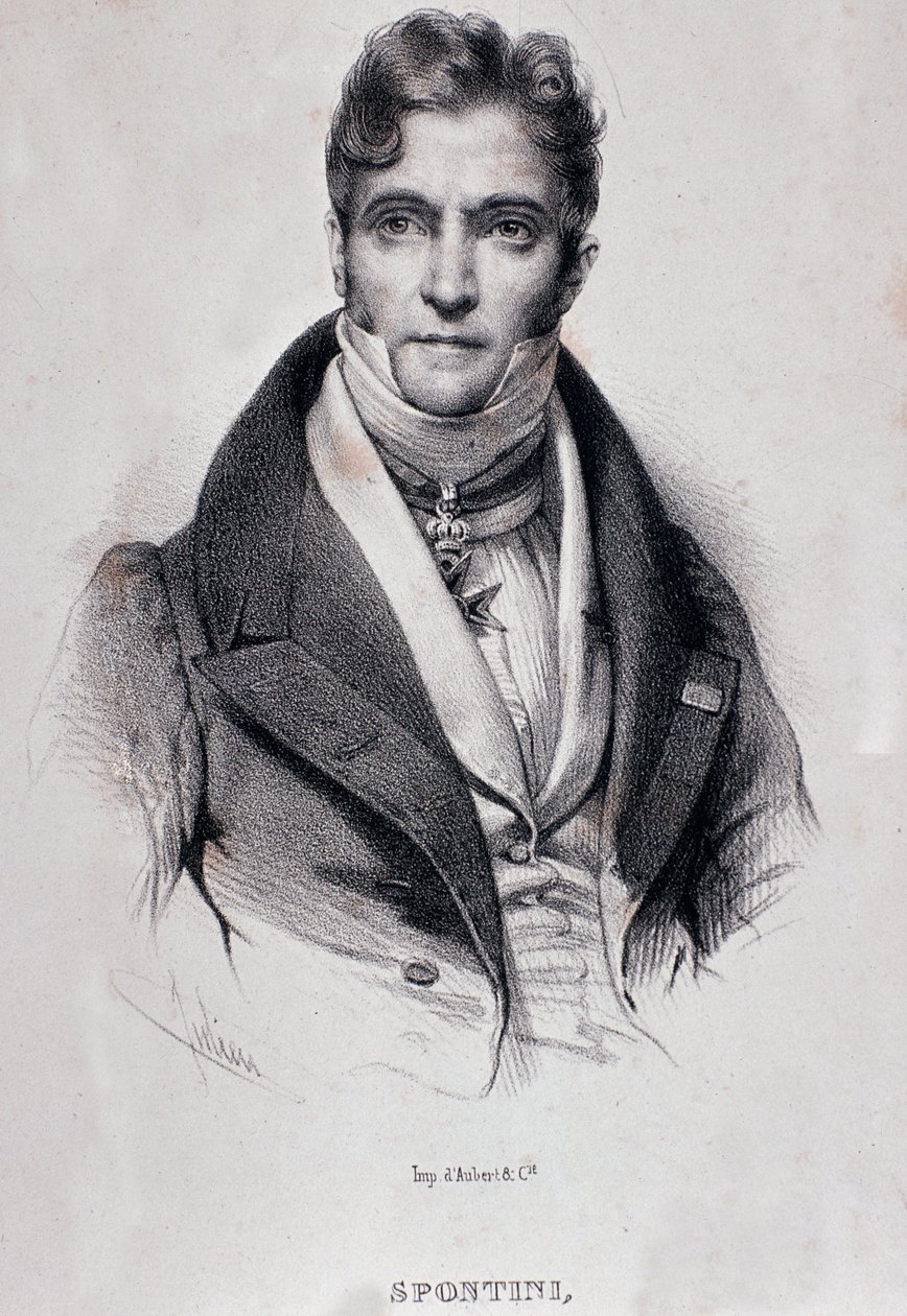 Portrett av Gaspare Spontini (gravering av Unknown artist