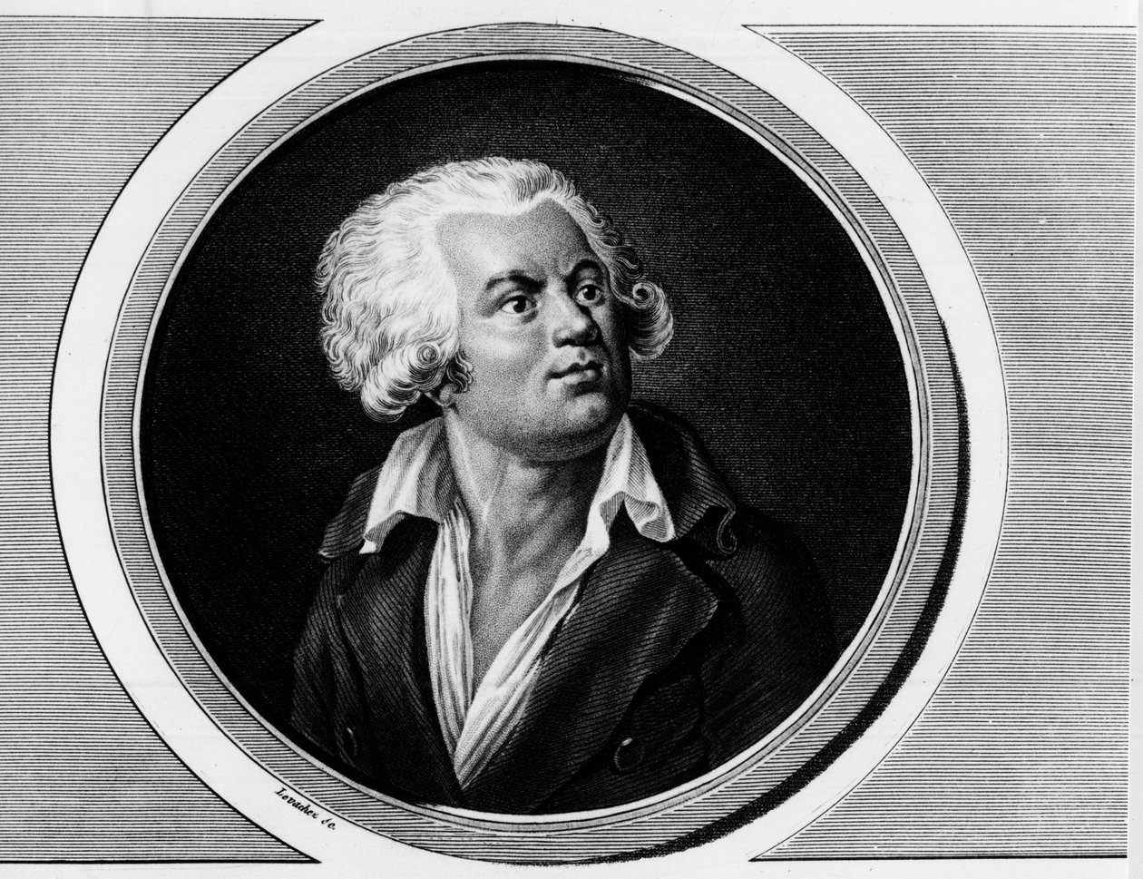 Portrett av Georges Jacques Danton, konvensjonell advokat (1759-1794). Gravering i "" Komplett samling av historiske malerier fra den franske revolusjonen, i tre bind.""" 1804. av Unknown artist