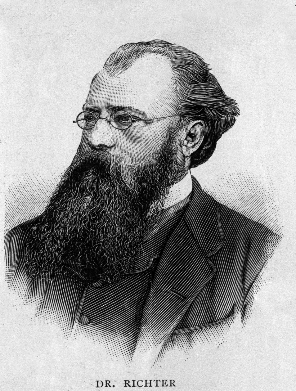 Portrett av den tyske dirigenten Hans Richter (1843 - 1916). av Unknown artist