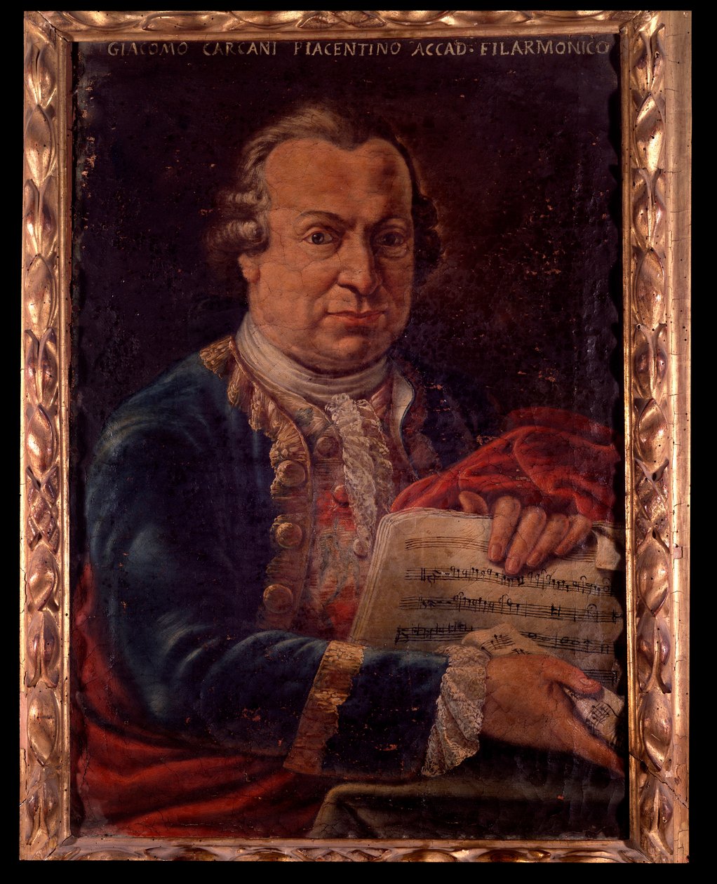Portrett av Giacomo Carcani, italiensk komponist (maleri av Unknown artist