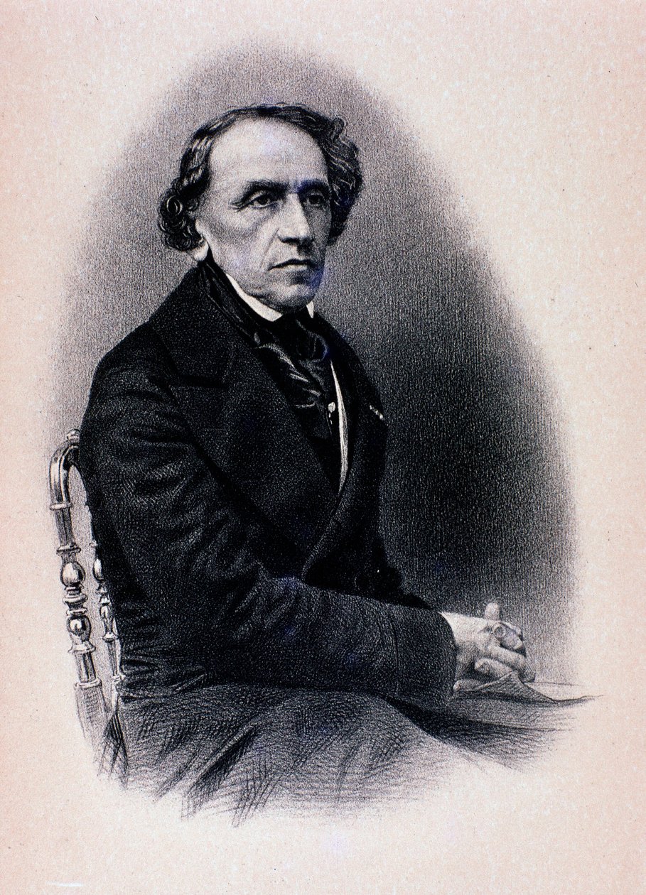 Portrett av Giacomo Meyerbeer (gravering) av Unknown artist