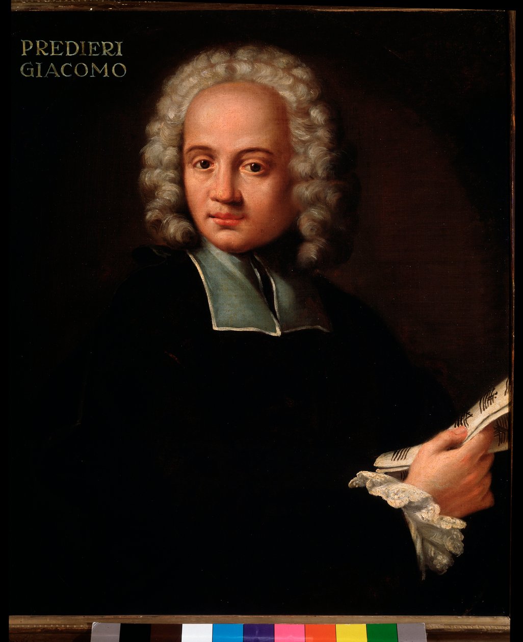 Portrett av Giacomo Predieri (1655-1743 / 53) italiensk organist og kornettist Anonymt maleri. Ca 1700. Bologna, Civic Museum Museum av Unknown artist