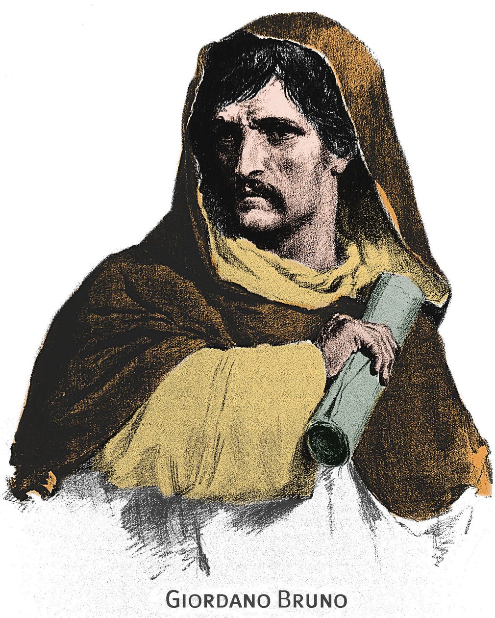 Portrait of Giordano Bruno (1548-1600). av Unknown artist