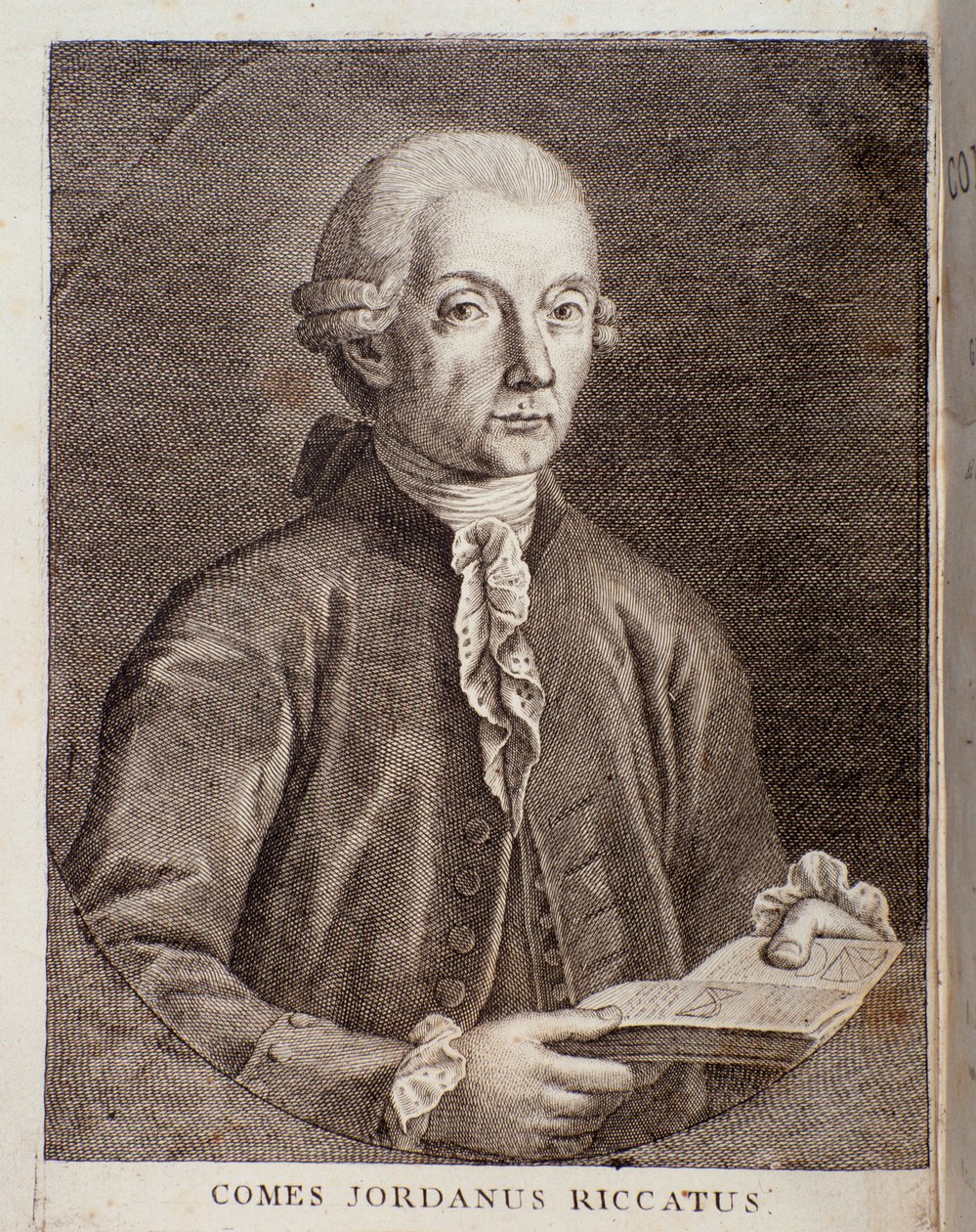 Portrett av Giordano Riccati (gravering) av Unknown artist