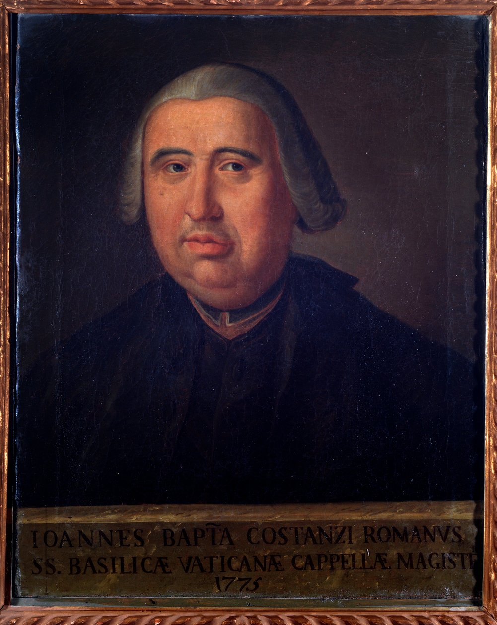Portrett av Giovanni Battista Costanzi, italiensk komponist og cellist (maleri av Unknown artist