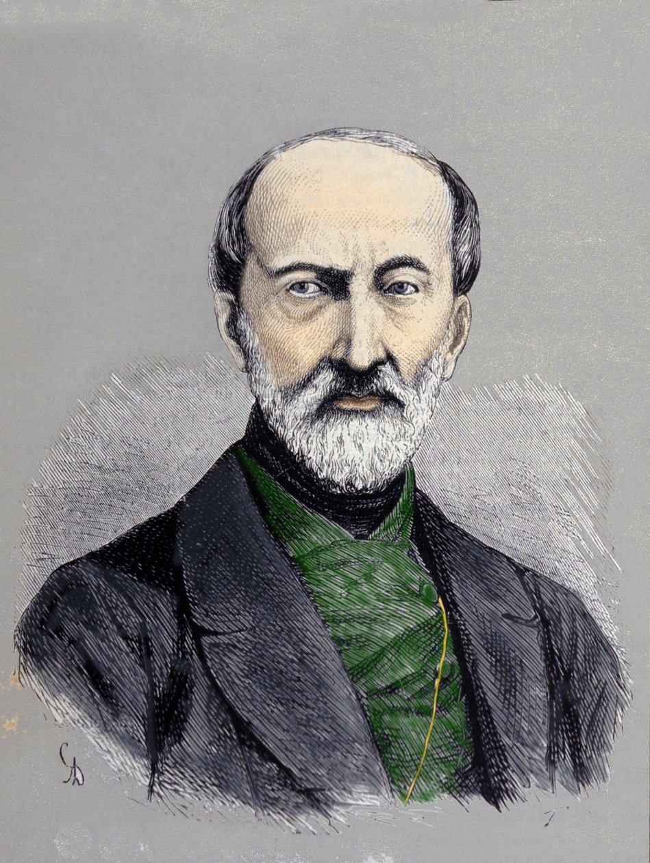 Portrett av Giuseppe Mazzini (1805 eller 1808 - 1872). av Unknown artist