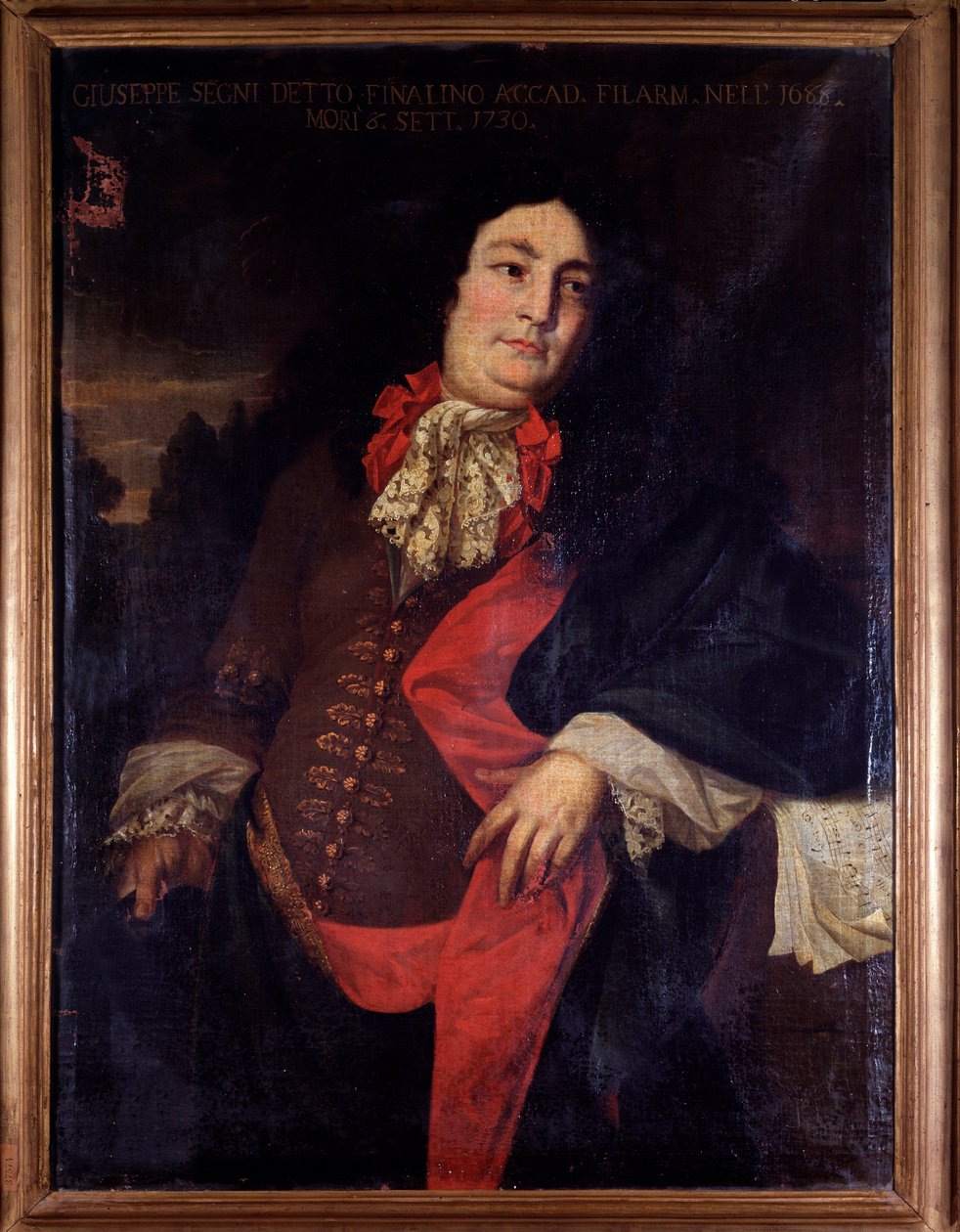 Portrett av Giuseppe Segni kalt il Finalino, italiensk castrato (maleri av Unknown artist