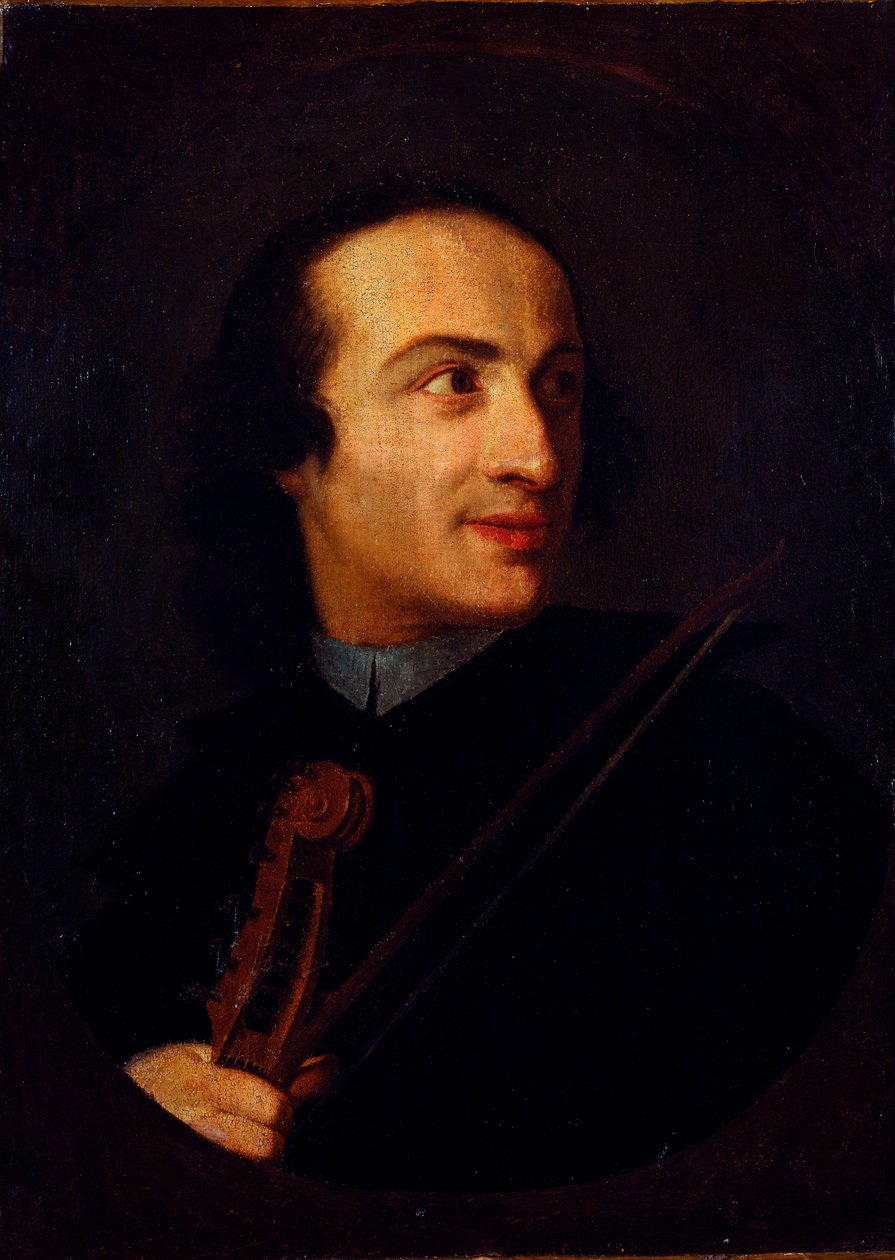 Portrett av Giuseppe Tartini (1692 - 1770), italiensk fiolinist og komponist Anonym maleri. Milano fra 1700-tallet, museo del castello av Unknown artist