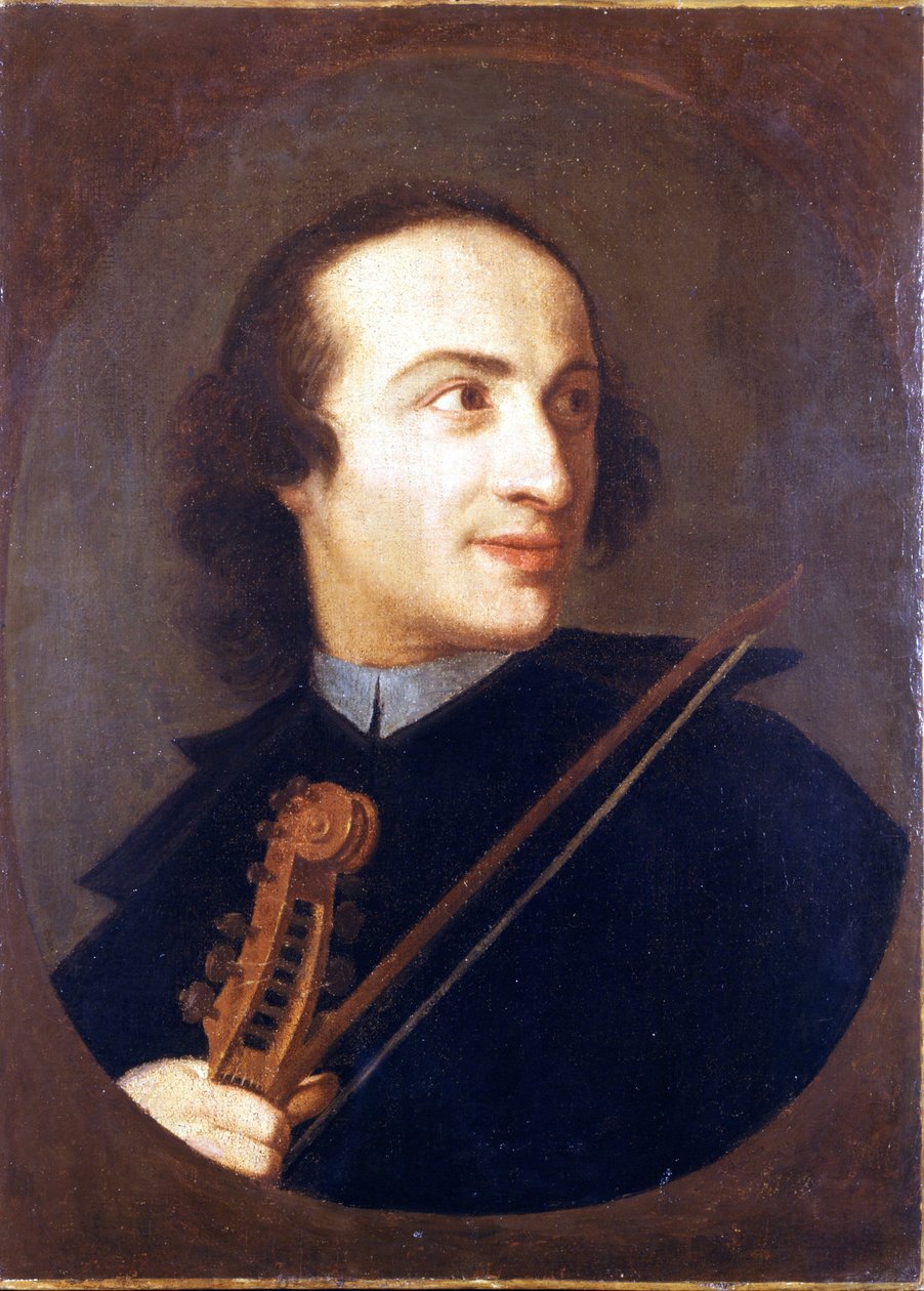 Portrett av Giuseppe Tartini (1692 - 1770), italiensk fiolinist og komponist. Slottsmuseet. Milan av Unknown artist