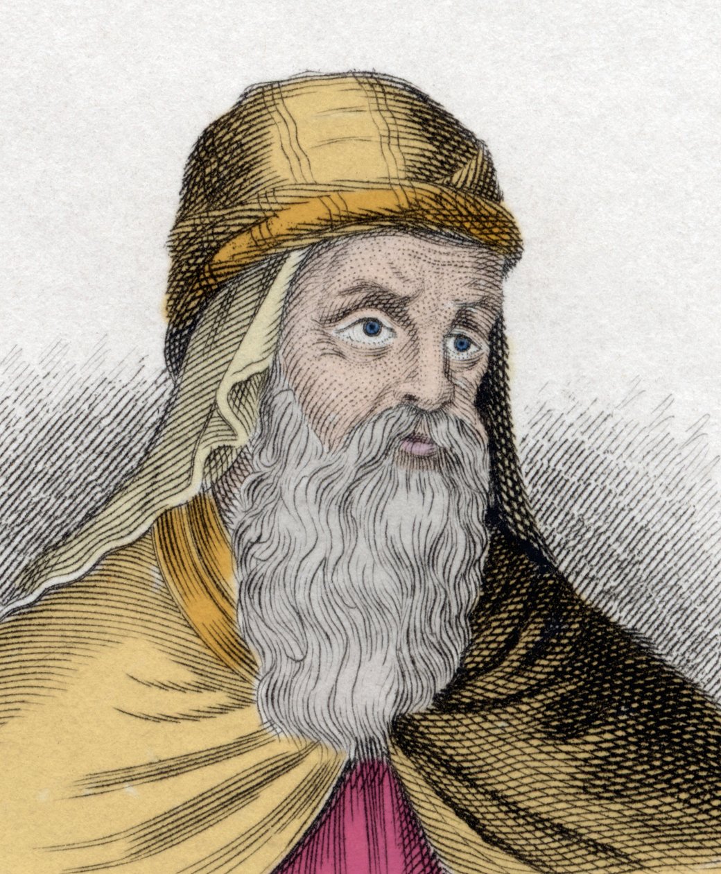 Portrett av Gregoire de Nazianze (Naziance) (Gregory of Nazianzus), kjent som de unge, eller Gregoire the Theologian (329 -390), teolog og doktor ved kirkegraveringen på 1800-tallet. av Unknown artist