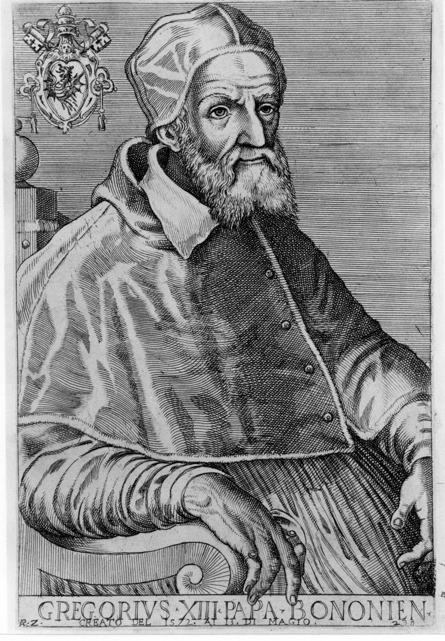 Portrett av Gregor XIII (1502 - 1585). av Unknown artist