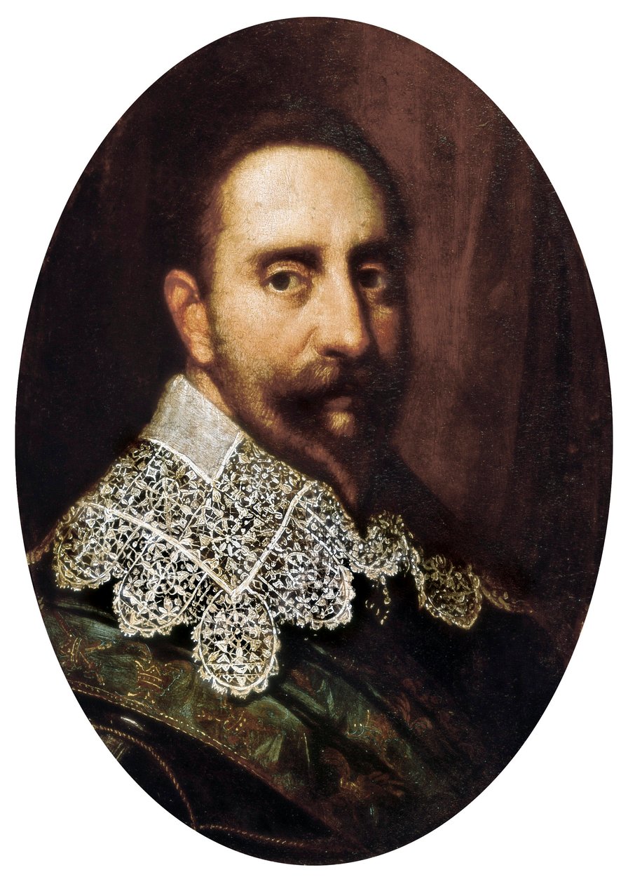 Portrett av Gustave-Adolf II (Gustave Adolphe) (1594-1632), konge av Sverige fra 1611 til 1632. Maleri. Padua, kommunale museum i Padua. av Unknown artist