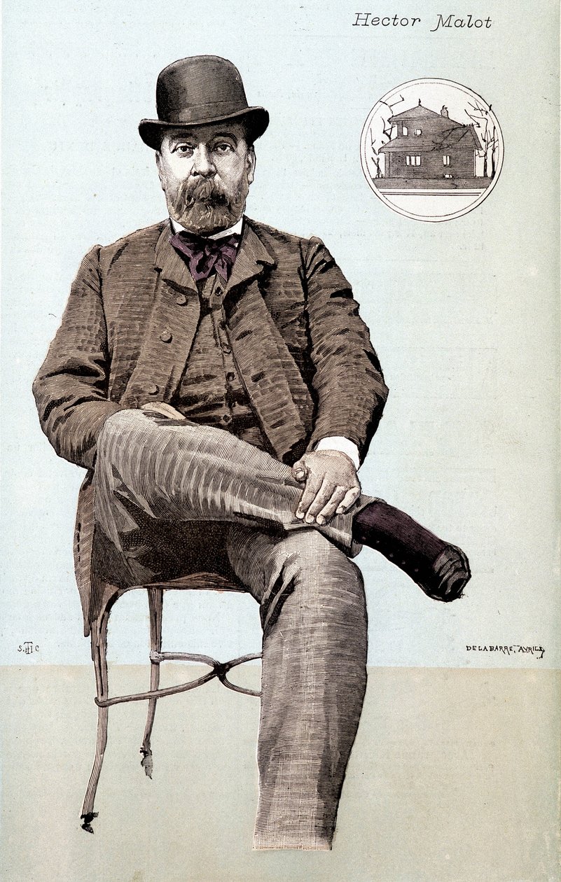 Portrett av Hector Malot - tegning av Unknown artist